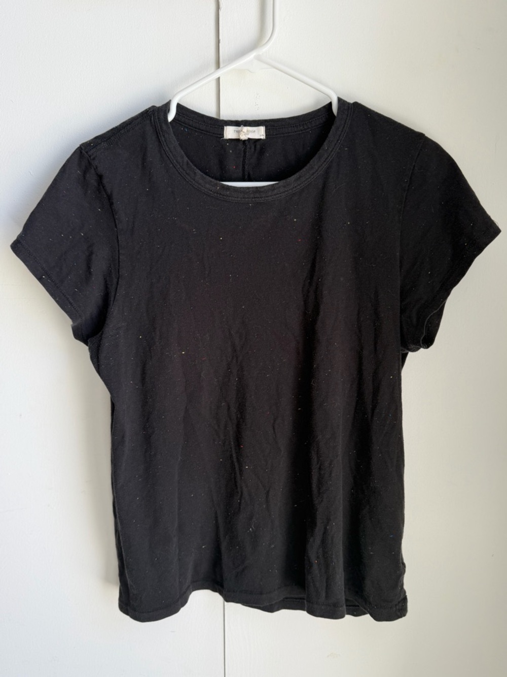 rag & bone Black Short Sleeve Crew Tee